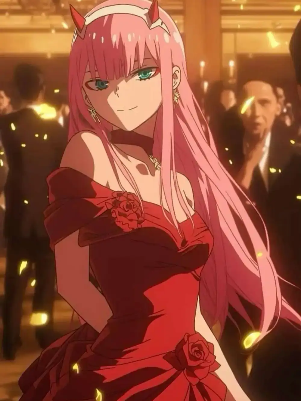 ảnh zero two với đôi sừng đáng yêu 