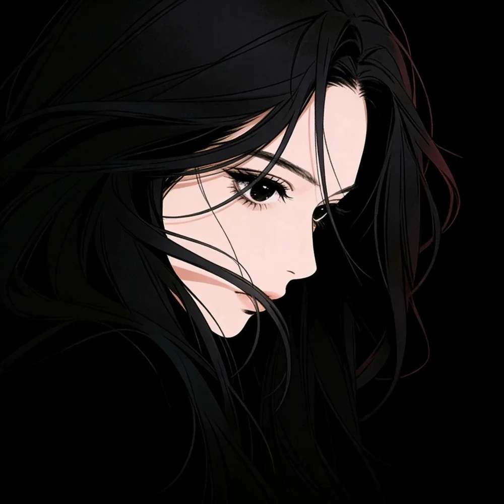 avatar ảnh anime đen trắng
