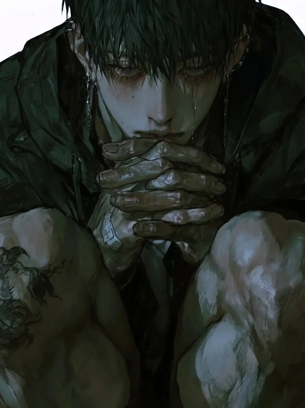 avatar ảnh anime nam buồn