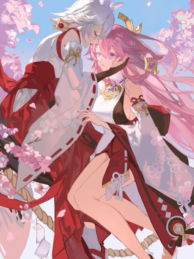 hồ ly anime đang nhìn về phía xa