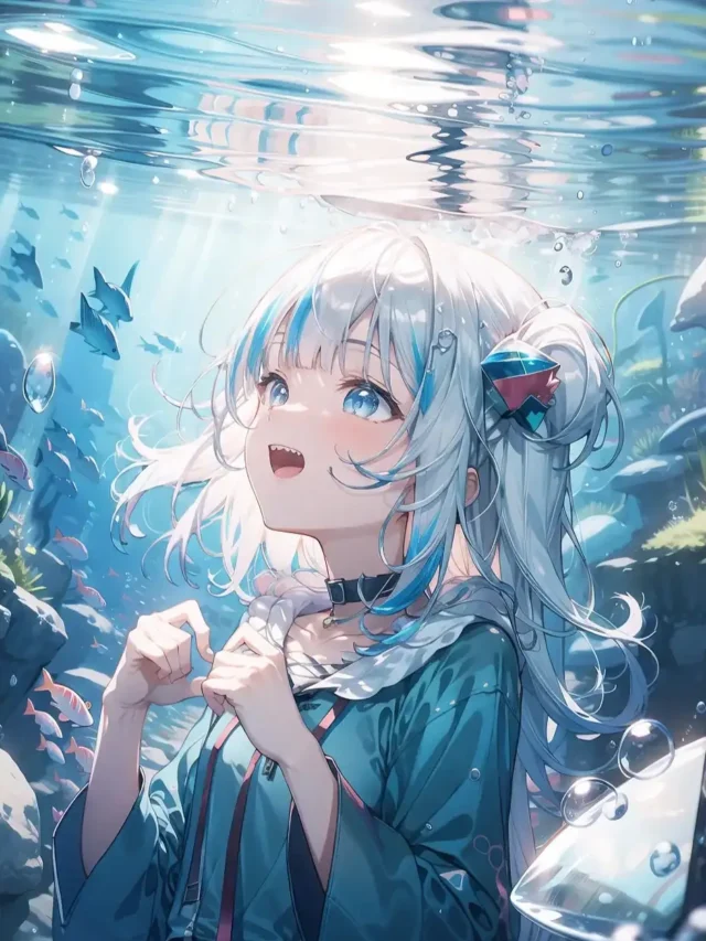 ảnh gura anime cá mập nổi bật