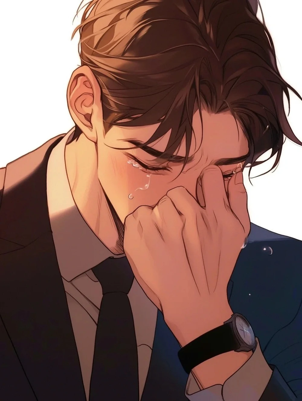 hình ảnh anime khóc nam