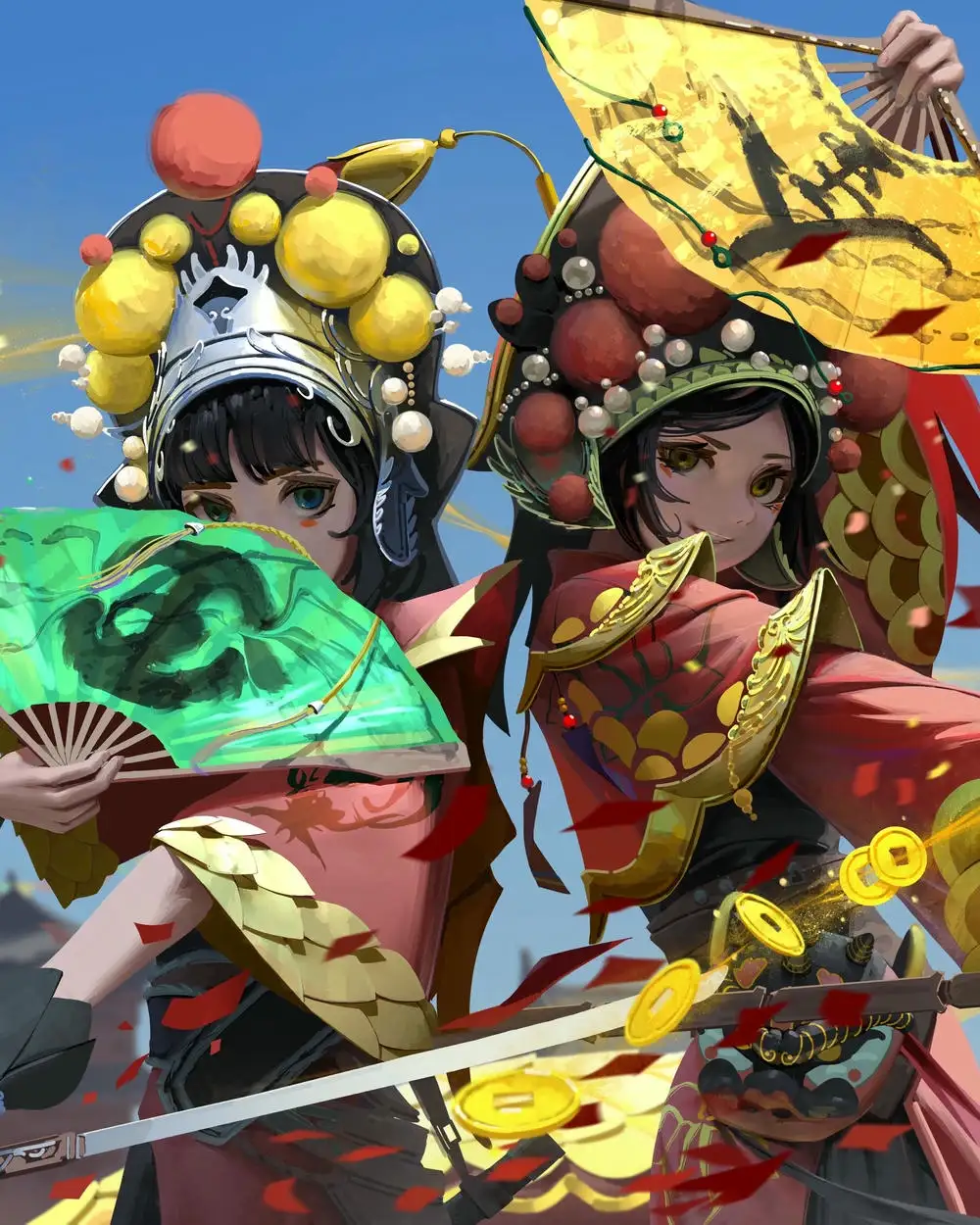 hình anime cổ trang nữ trung hoa nghệ thuật 