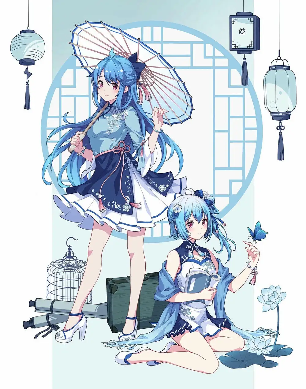 hình ảnh anime cổ trang trung hoa nữ xinh 