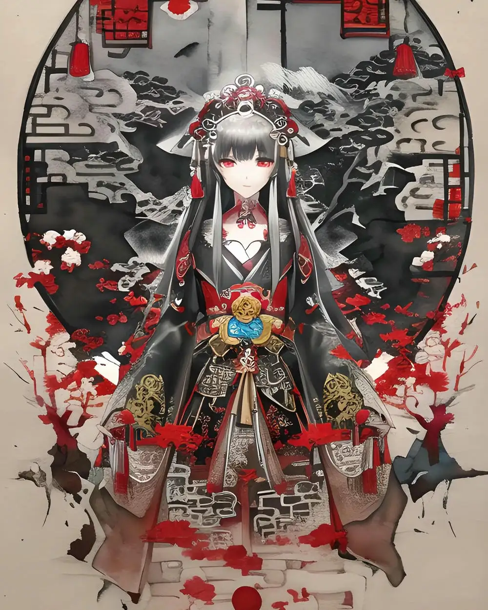 ảnh anime nữ mặc đồ cổ trang trung quốc 
