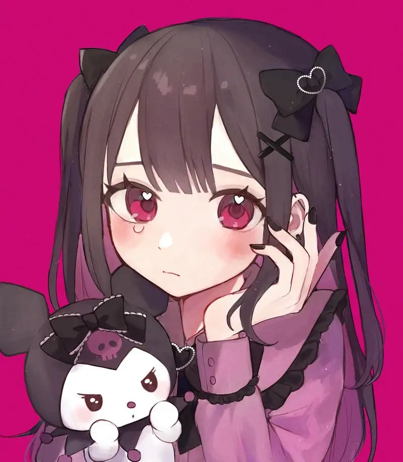 hình kuromi anime ngồi 