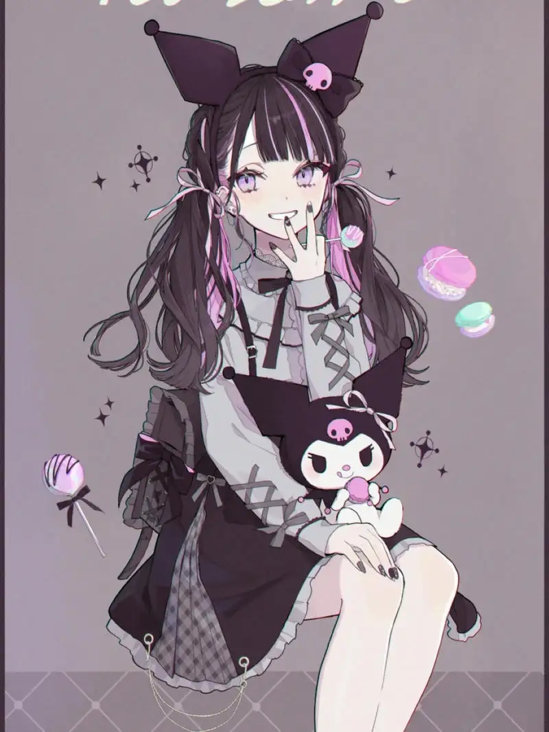kuromi hình nền tối 