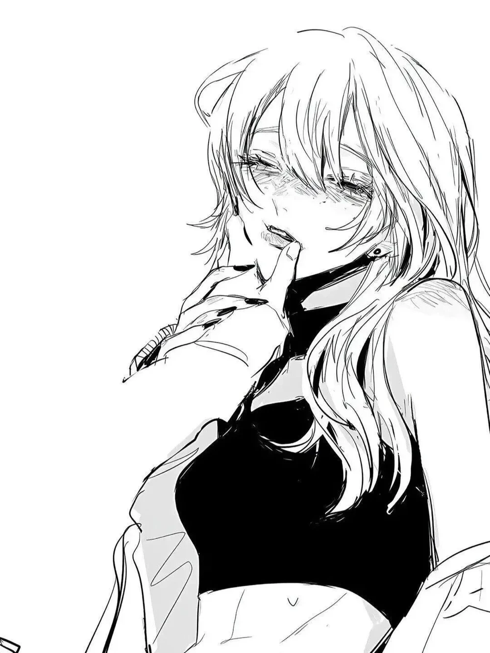 hình anime trắng đen lạnh lùng 1