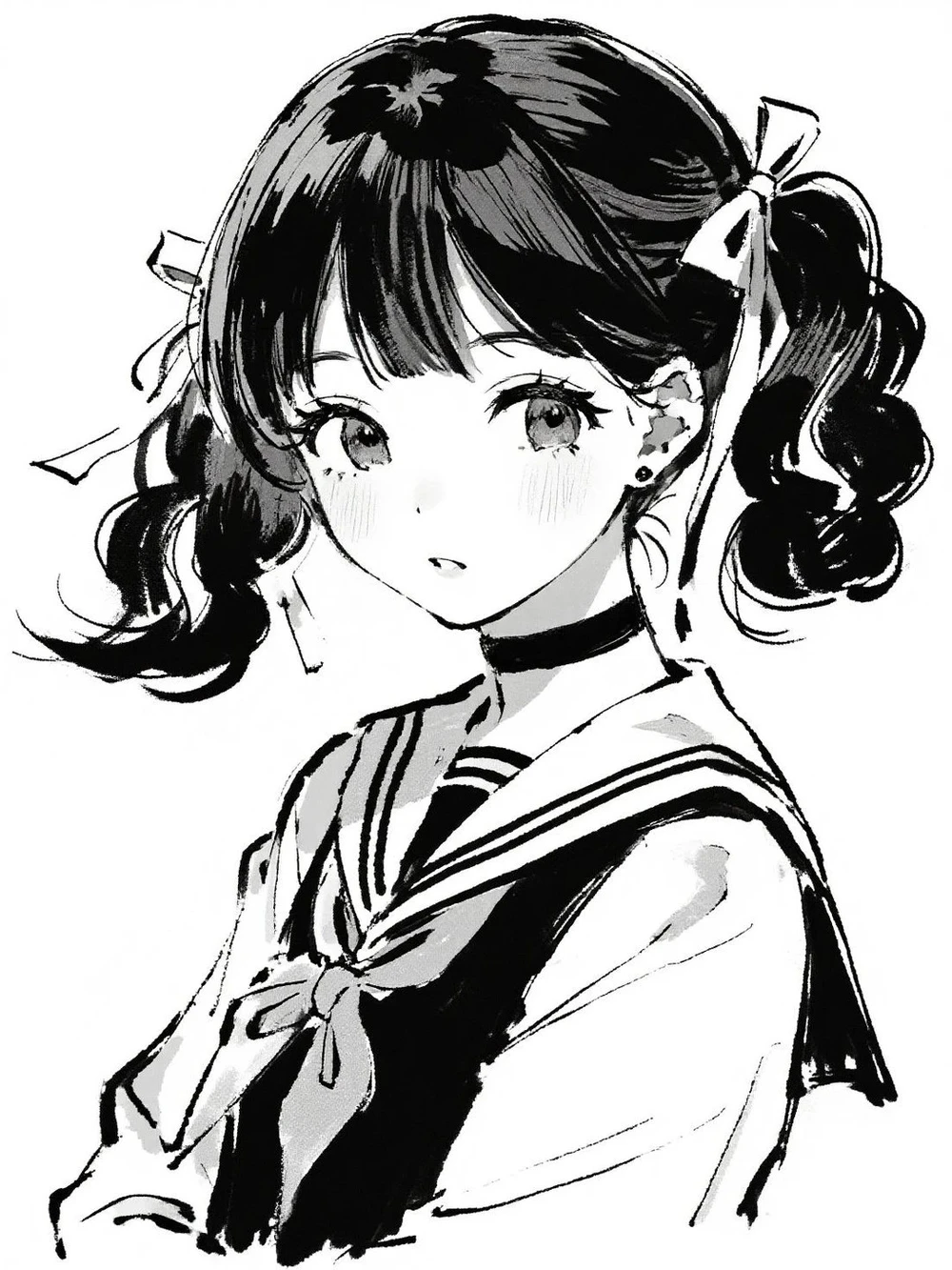 hình anime trắng đen lạnh lùng 9