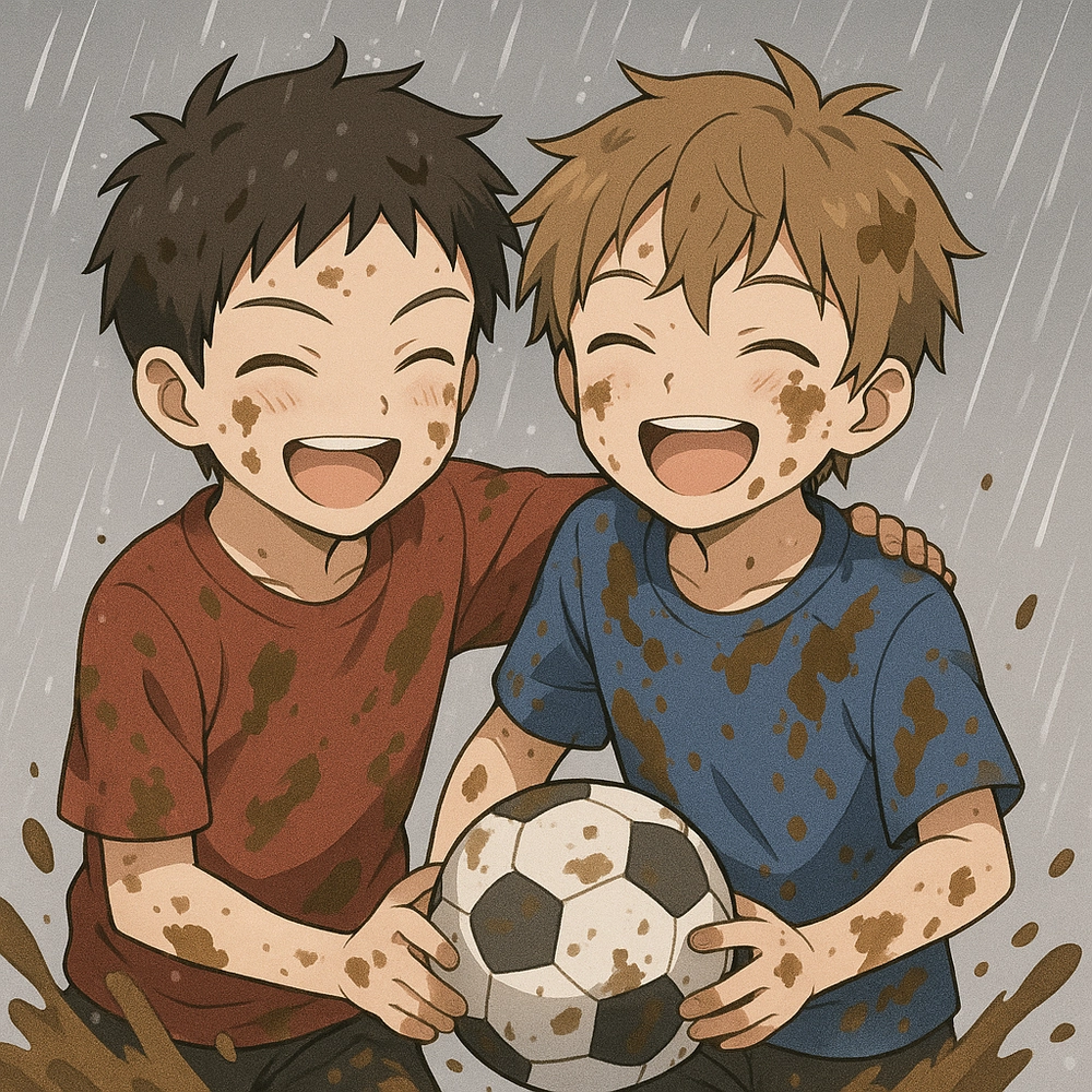 hình ảnh 2 người bạn thân anime nô đùa