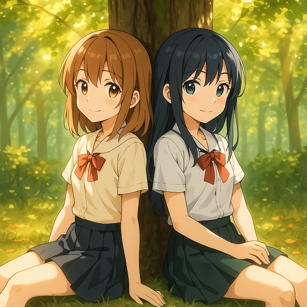 hình ảnh 2 người bạn thân anime thân thiết 