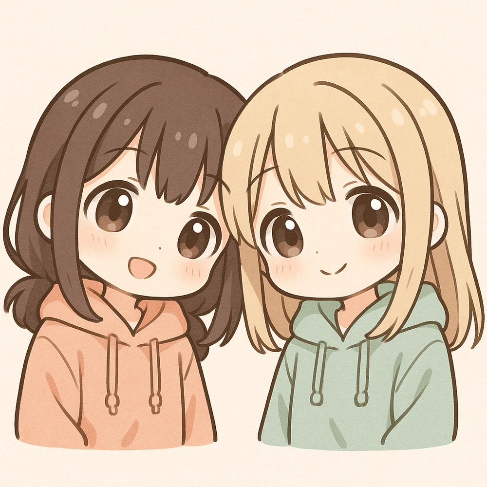 hình ảnh anime cặp avatar đôi bạn thân nữ cute nhất 