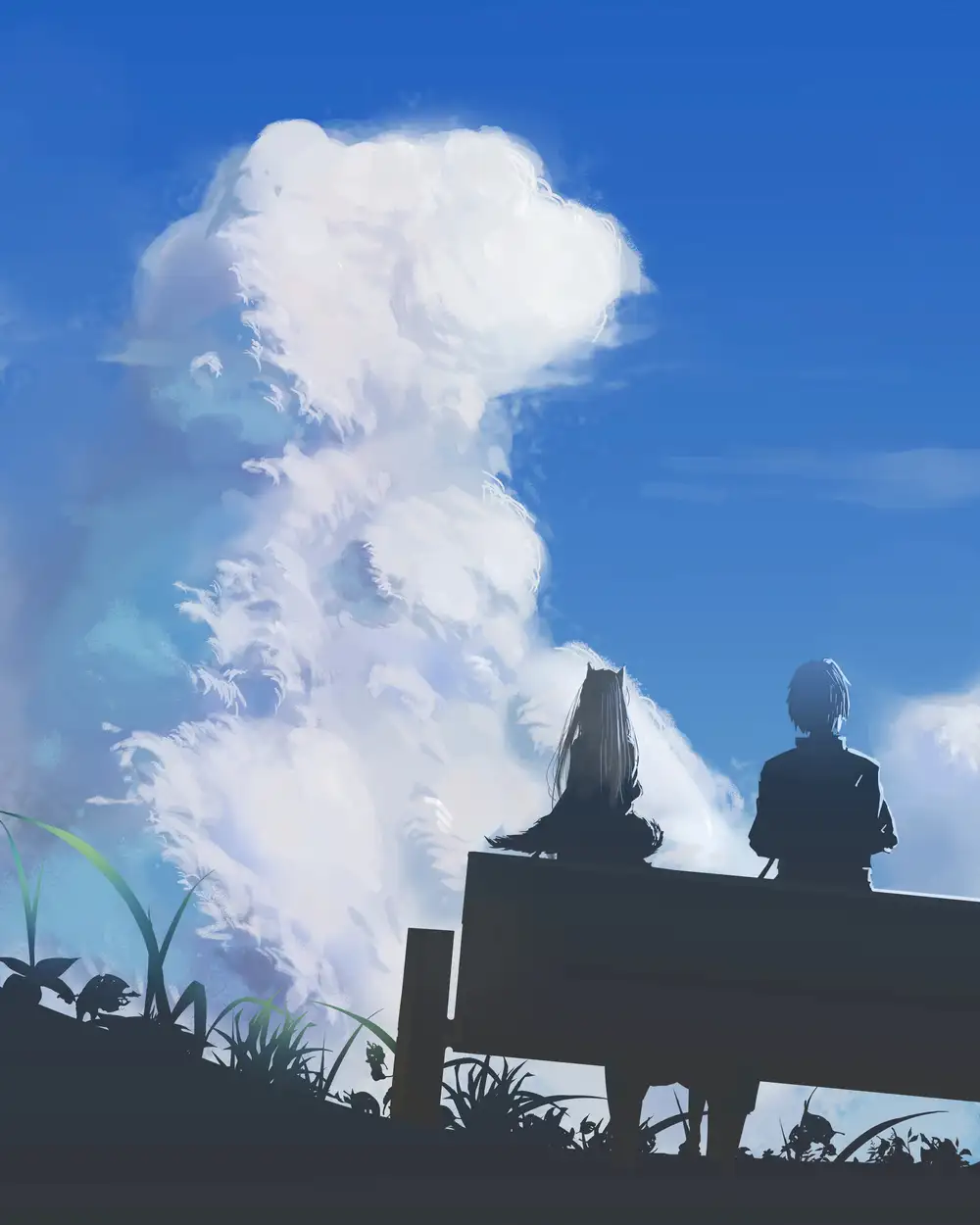 ảnh bầu trời anime 4k đẹp 