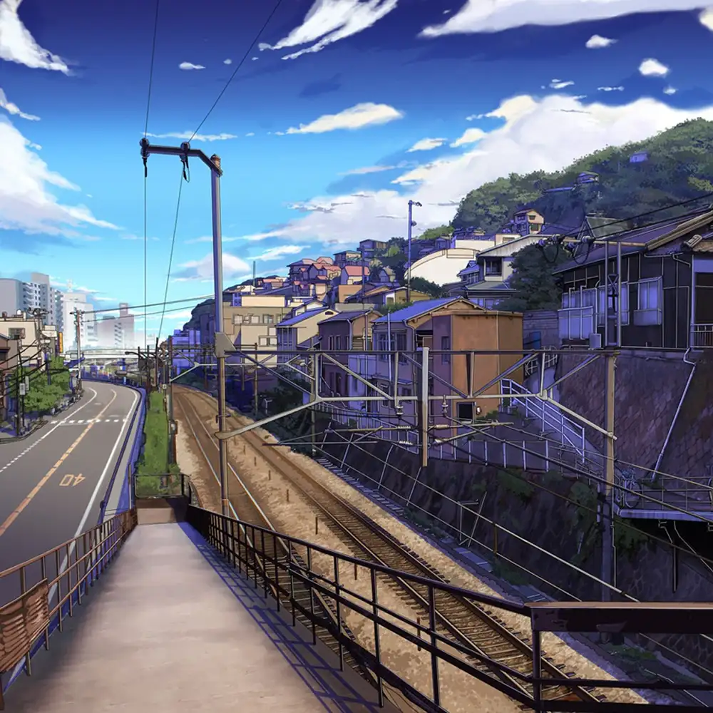 ảnh bầu trời anime tĩnh lặng 