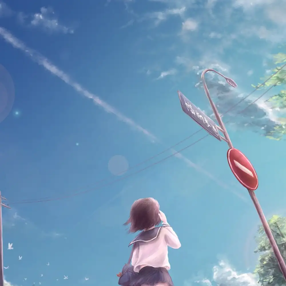 bầu trời anime trong vắt 