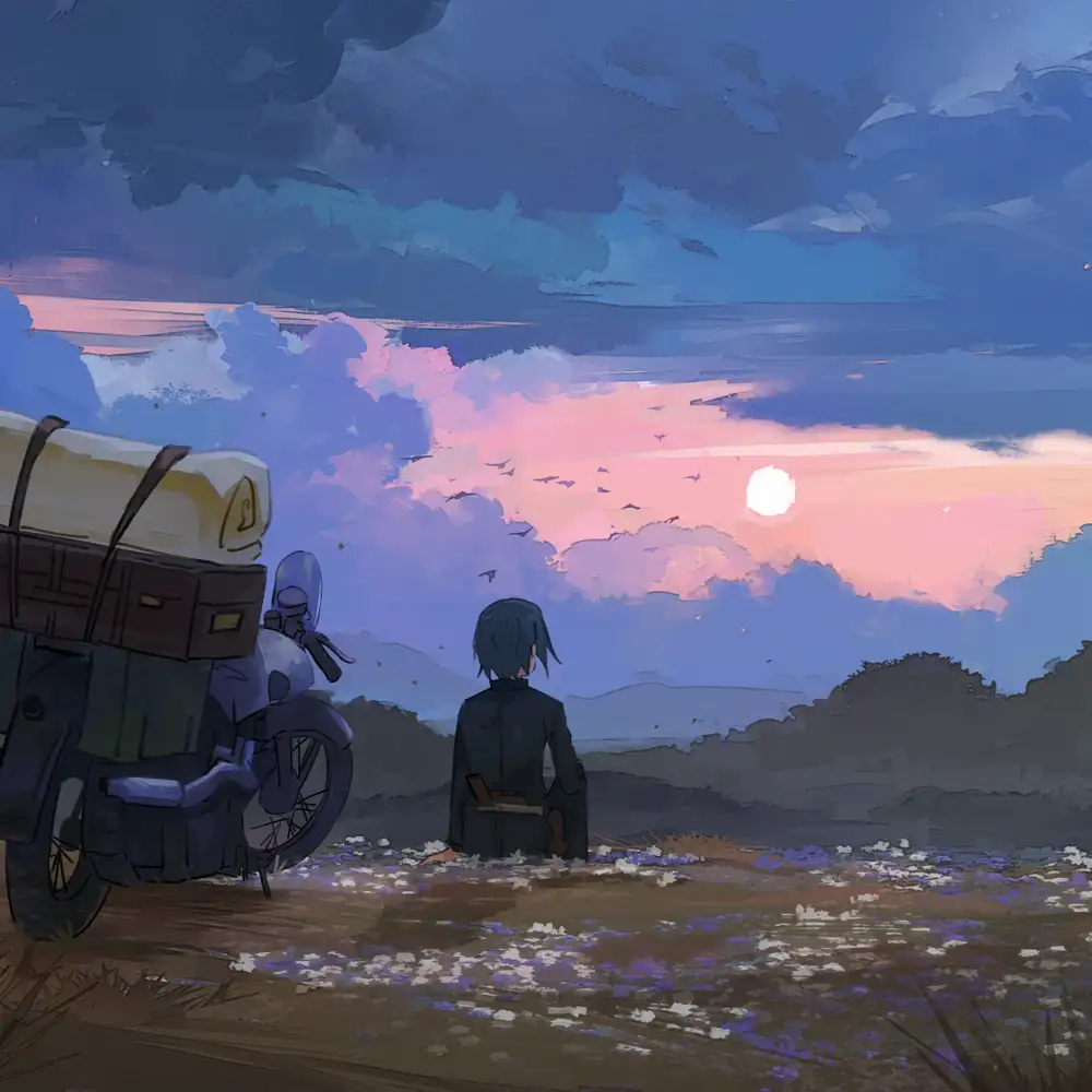 ảnh bầu trời đêm đẹp anime 