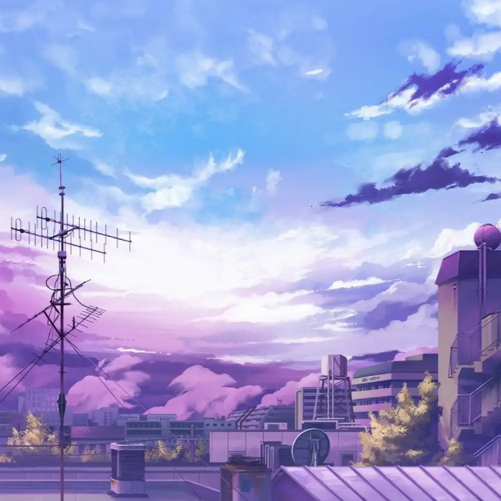 ảnh anime bầu trời đêm yên tĩnh 