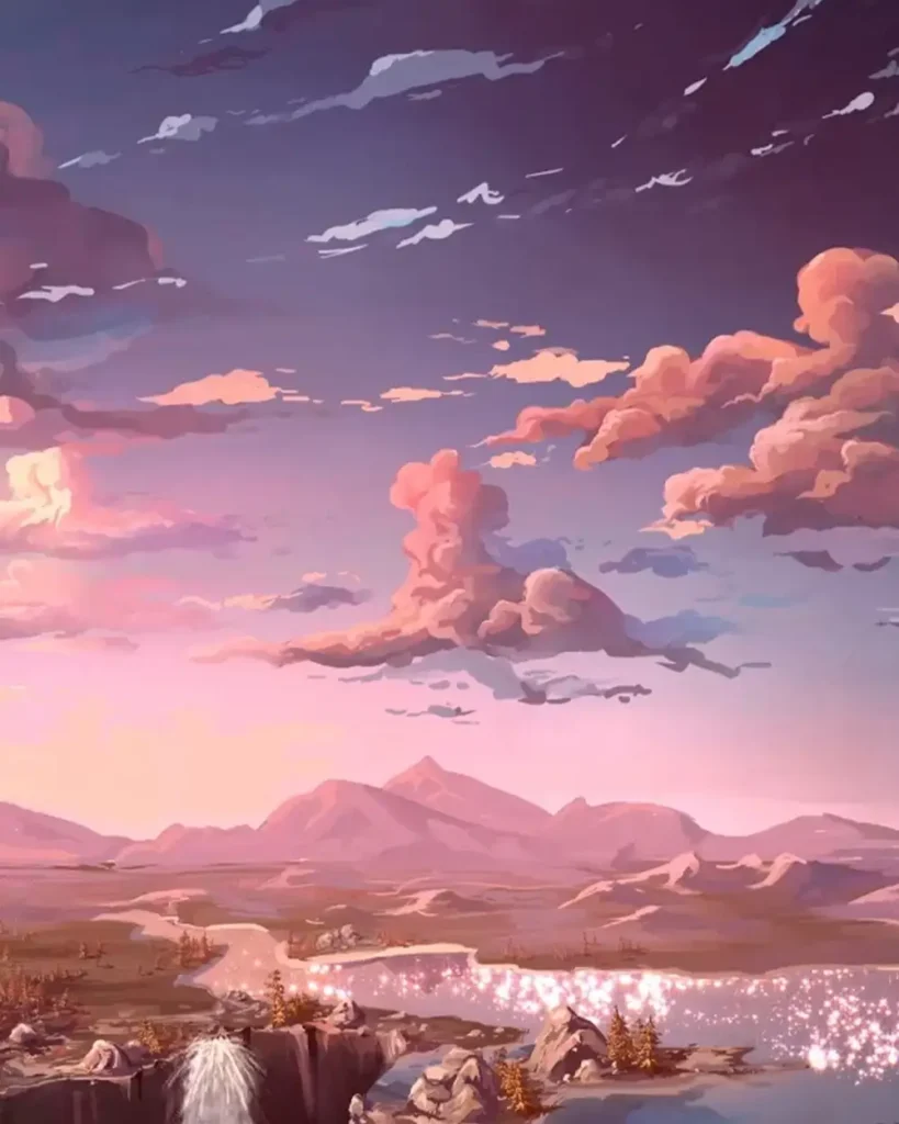 ảnh anime bầu trời trong xanh