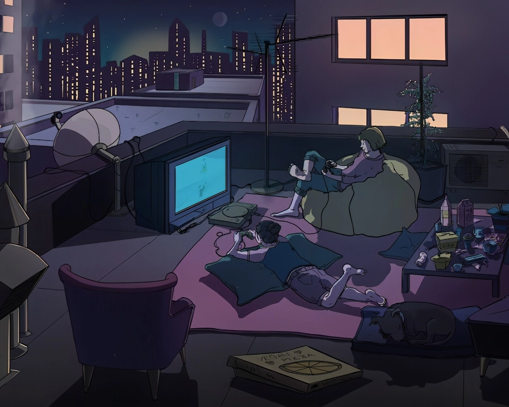 hình ảnh làng quê yên bình anime an yên