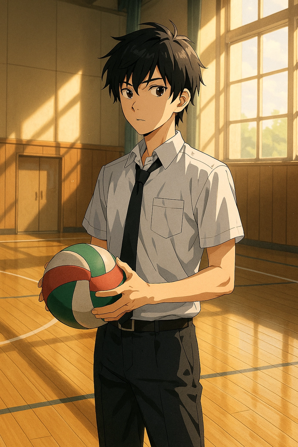 ảnh bóng chuyền anime đang phát bóng