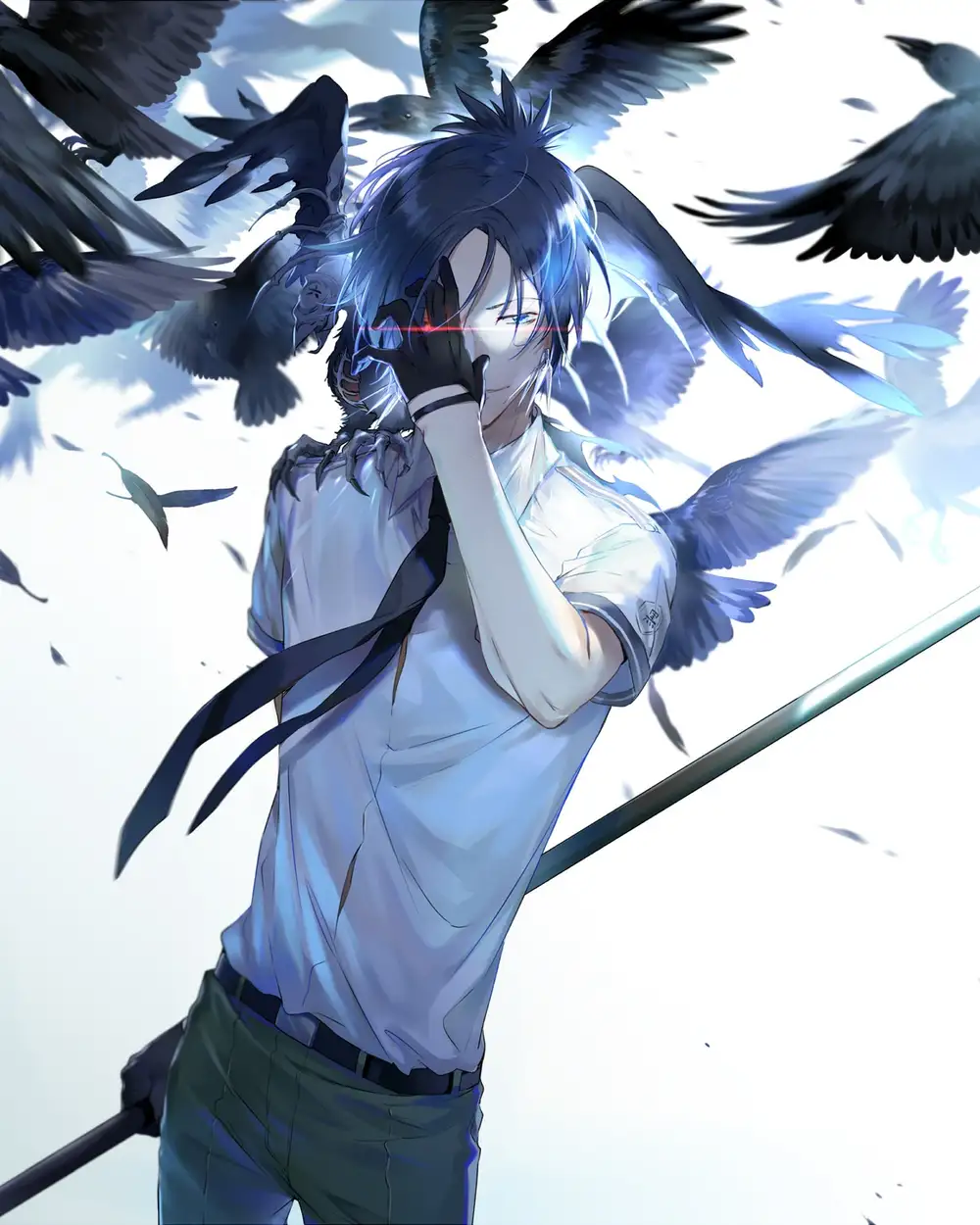 hình anime che mặt lạnh lùng 