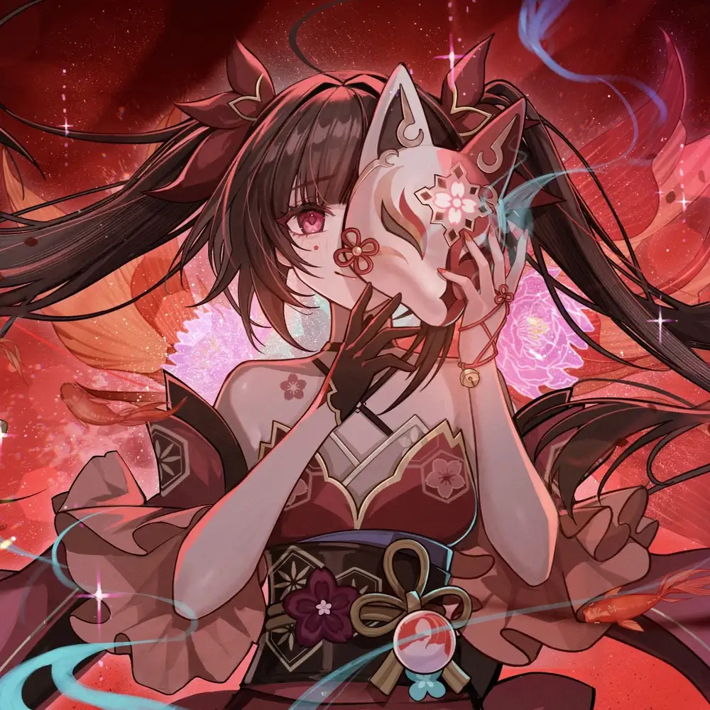 hình ảnh nữ che mặt cute anime dễ thương 