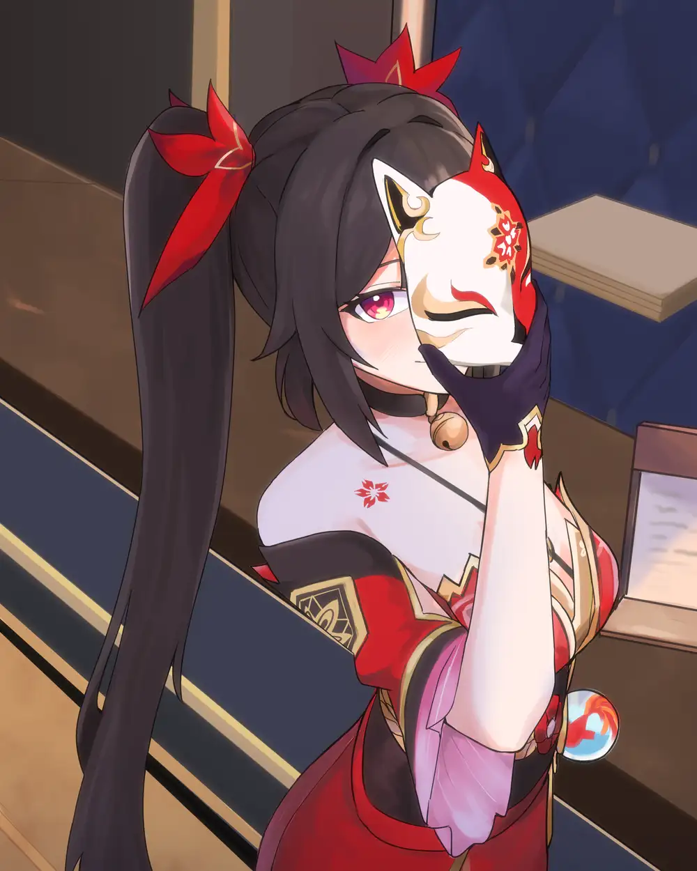 ảnh anime nữ che mặt tinh tế 