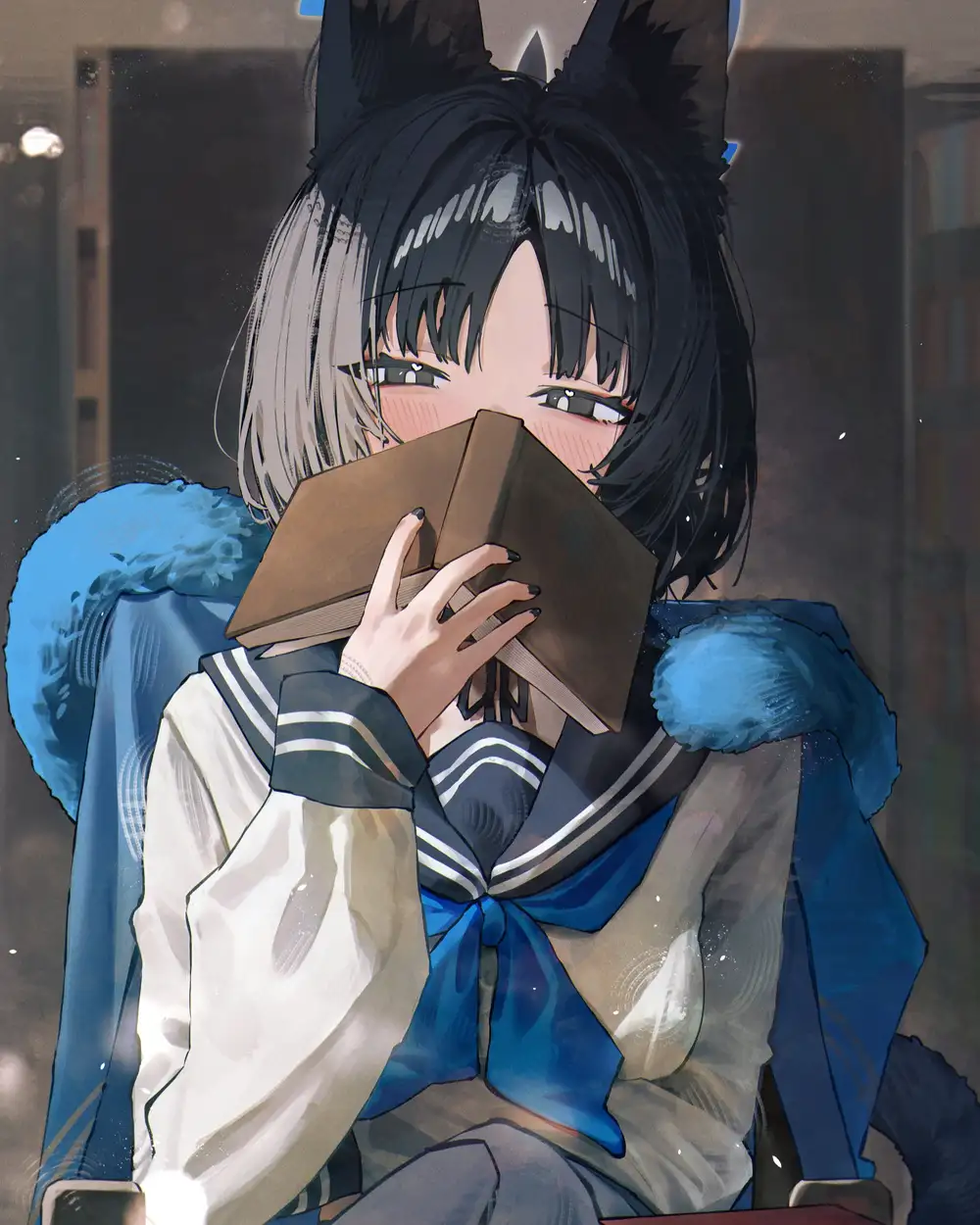 ảnh cô gái che mặt anime dịu dàng 