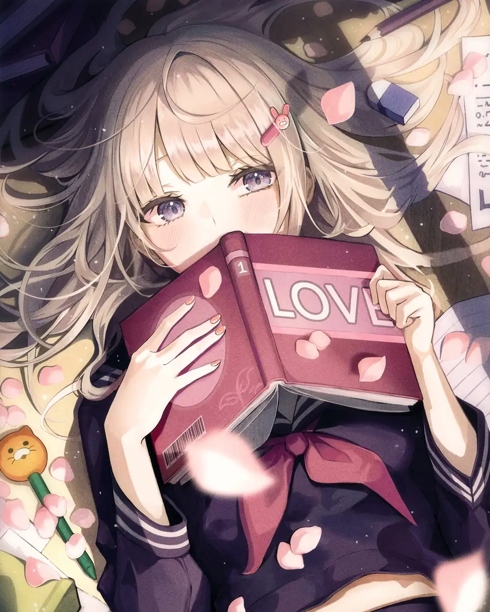 ảnh anime che mặt lãng mạn 