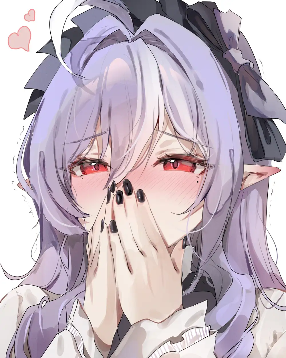 ảnh anime nữ che mặt nhẹ nhàng 