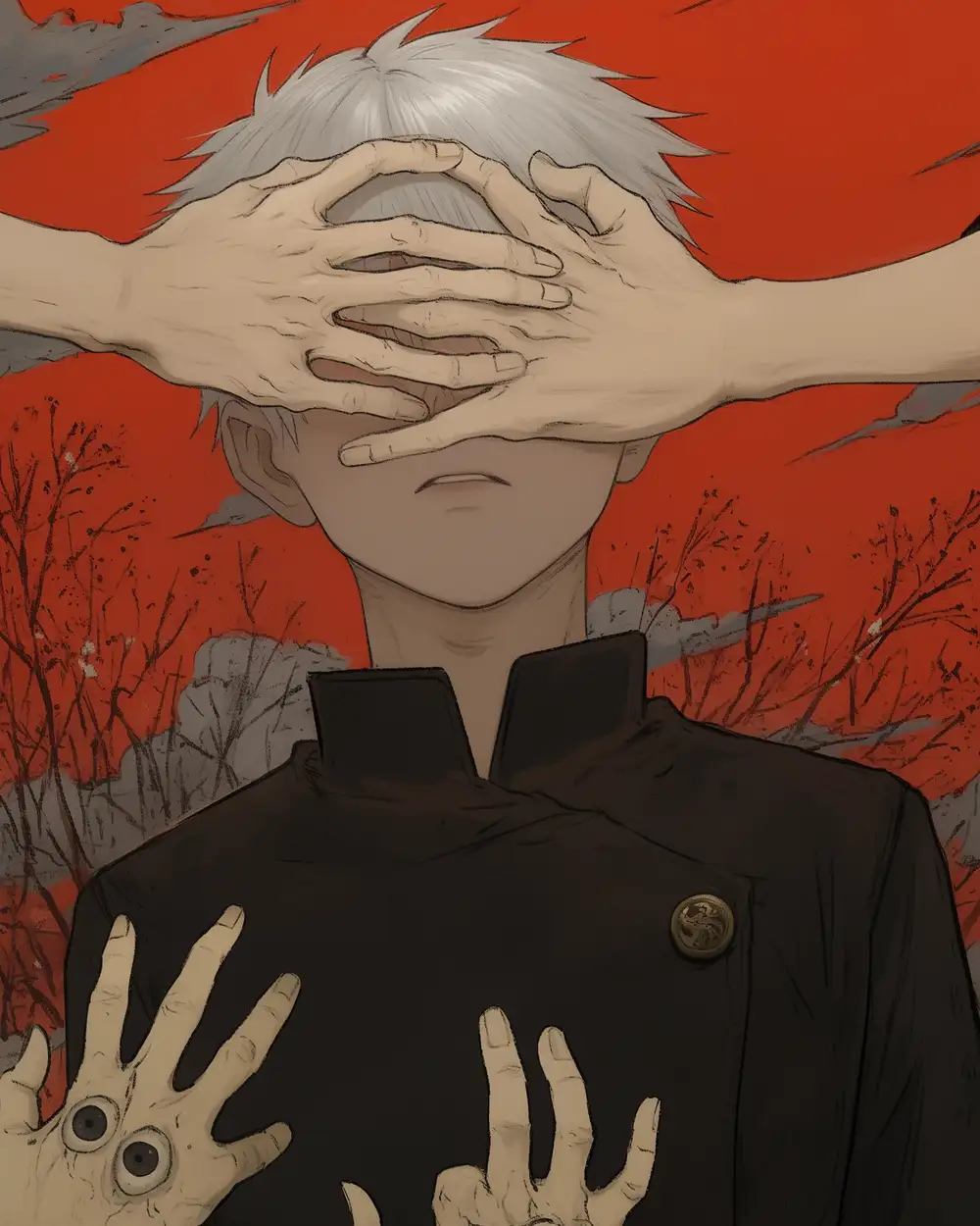 ảnh anime nam ngầu lạnh lùng che mặt 