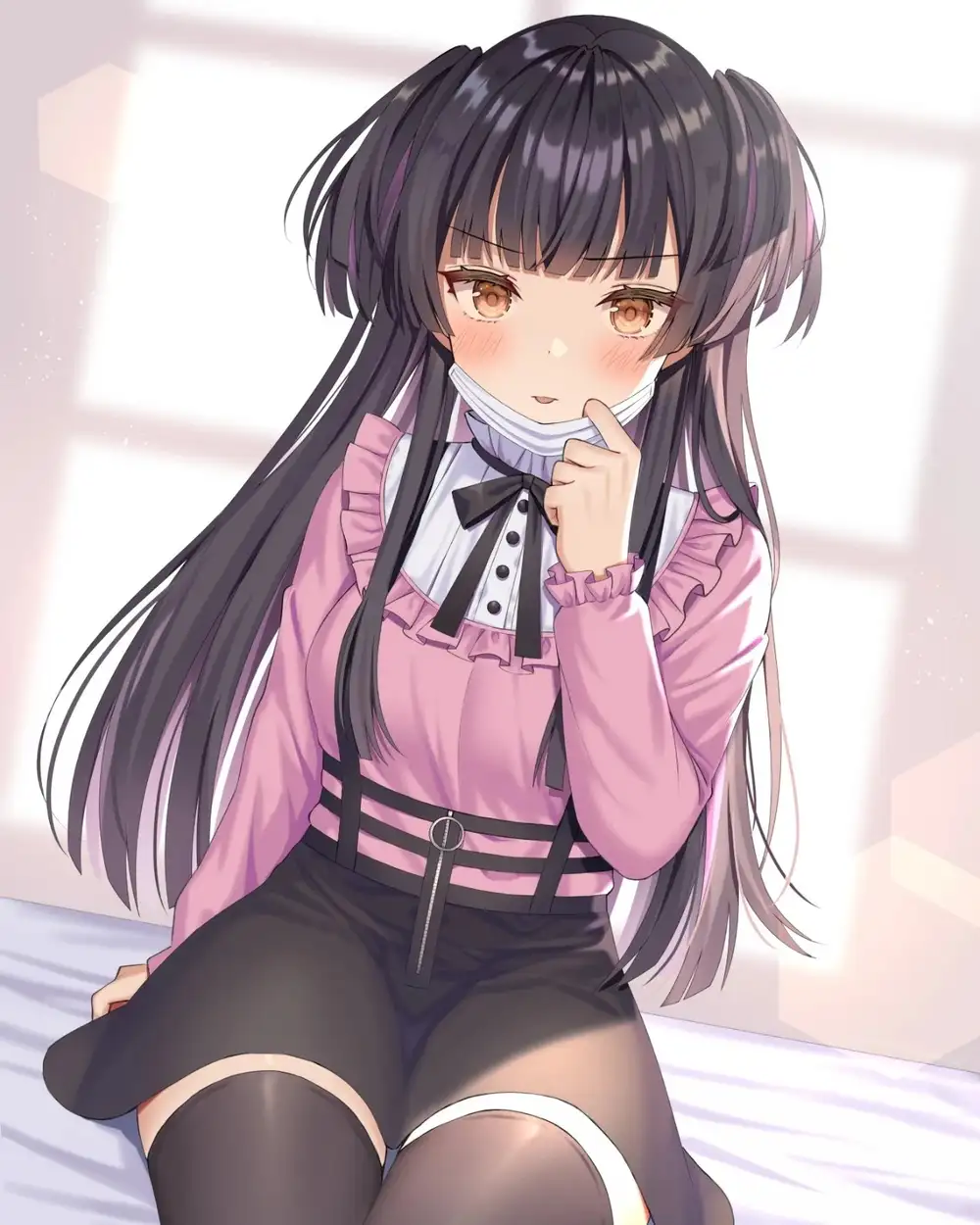 ảnh cô gái che mặt anime trong sáng 