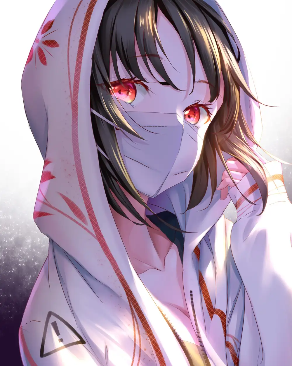 ảnh nữ buồn che mặt anime lặng lẽ cô đơn 