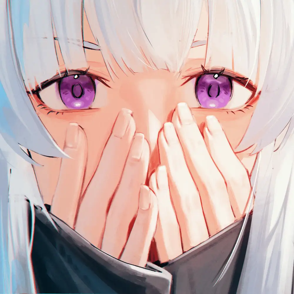 ảnh anime che mặt bằng tay