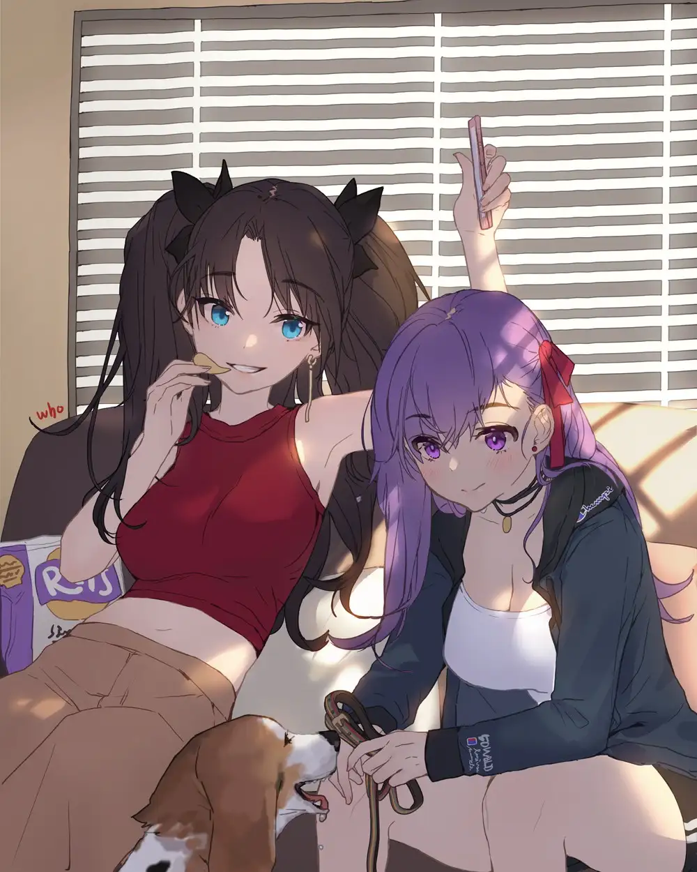 ảnh hai chị em anime cute ngộ nghĩnh