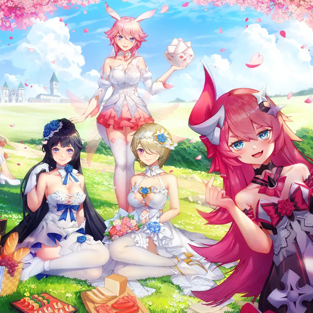 hình ảnh 4 chị em cute trong anime