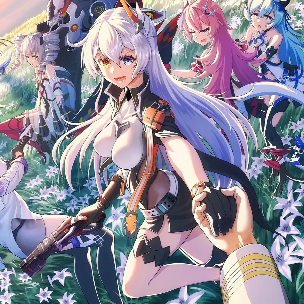 ảnh hai chị em anime cute cùng nhau vui chơi