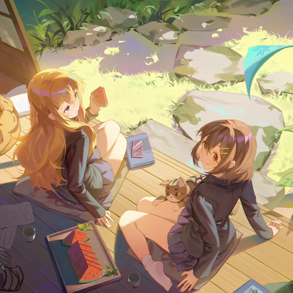 ảnh chị em anime siêu đẹp