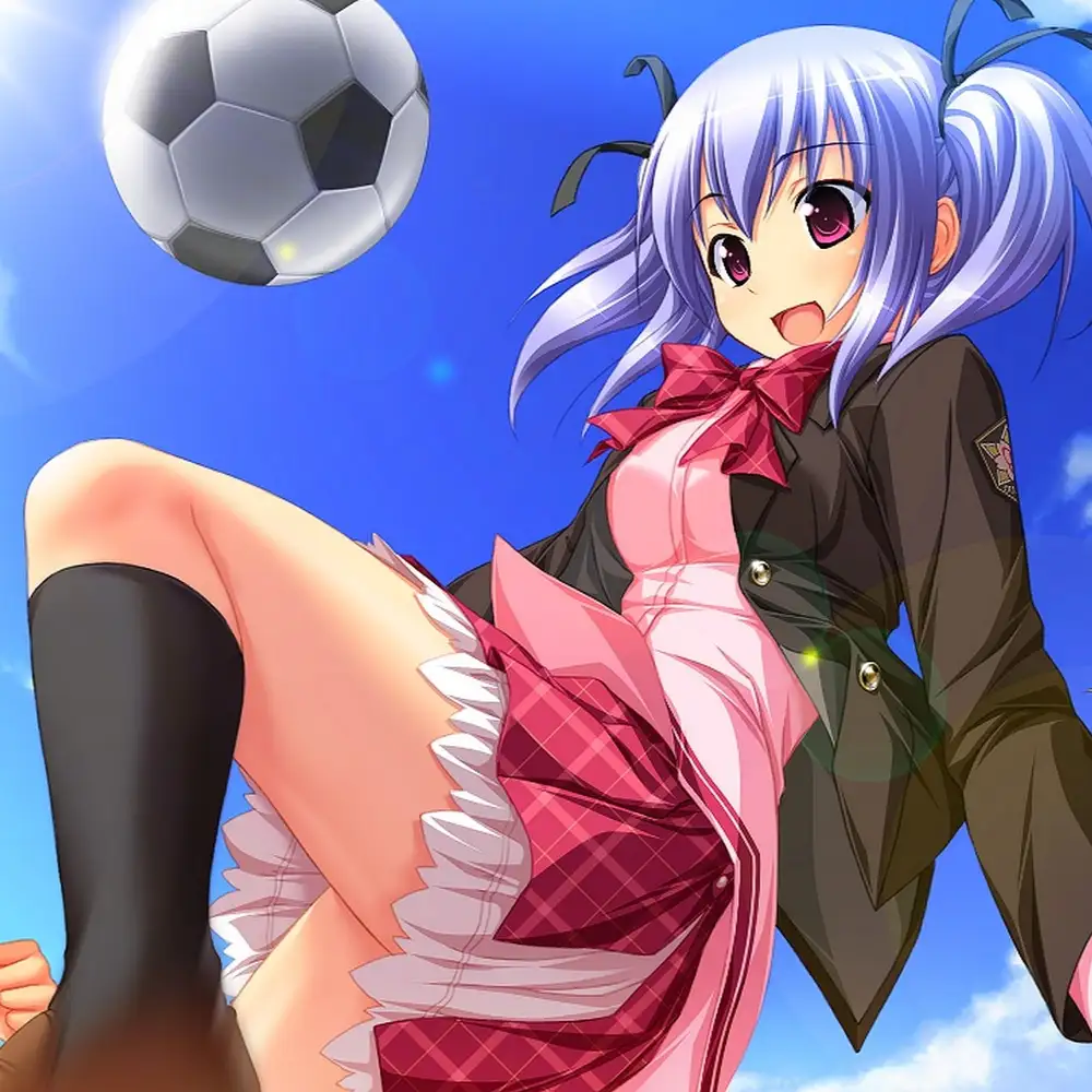 hình ảnh anime đá bóng nữ mạnh mẽ 