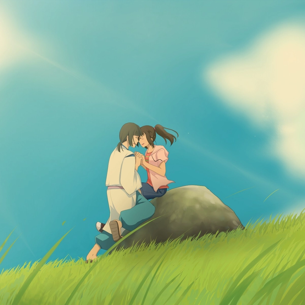 hình ảnh anime cặp đôi cute nắm tay nhau