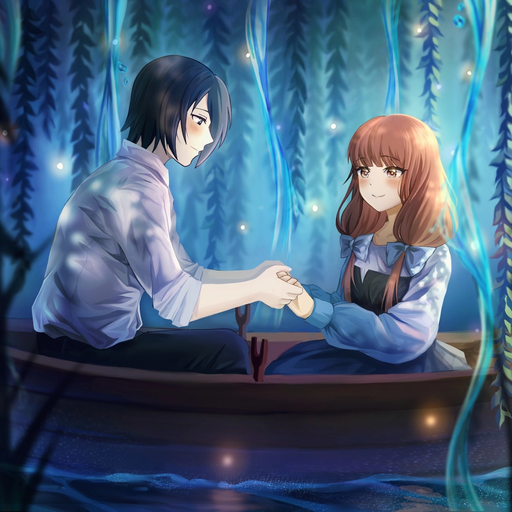 hình ảnh anime cặp đôi cute đang hẹn hò