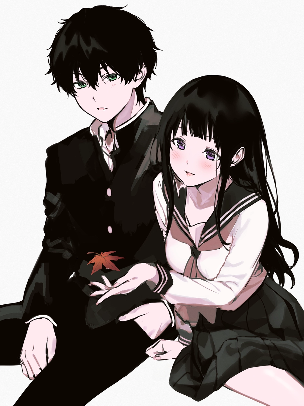 ảnh anime cute cặp đôi đáng yêu trong lớp học