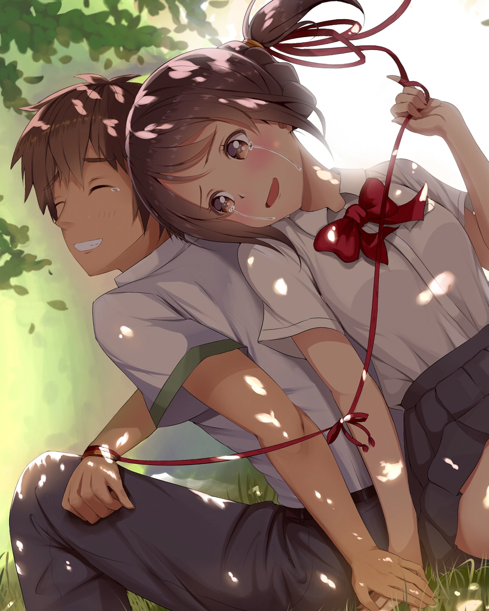 hình ảnh anime cặp đôi cute với ánh mắt ngọt ngào