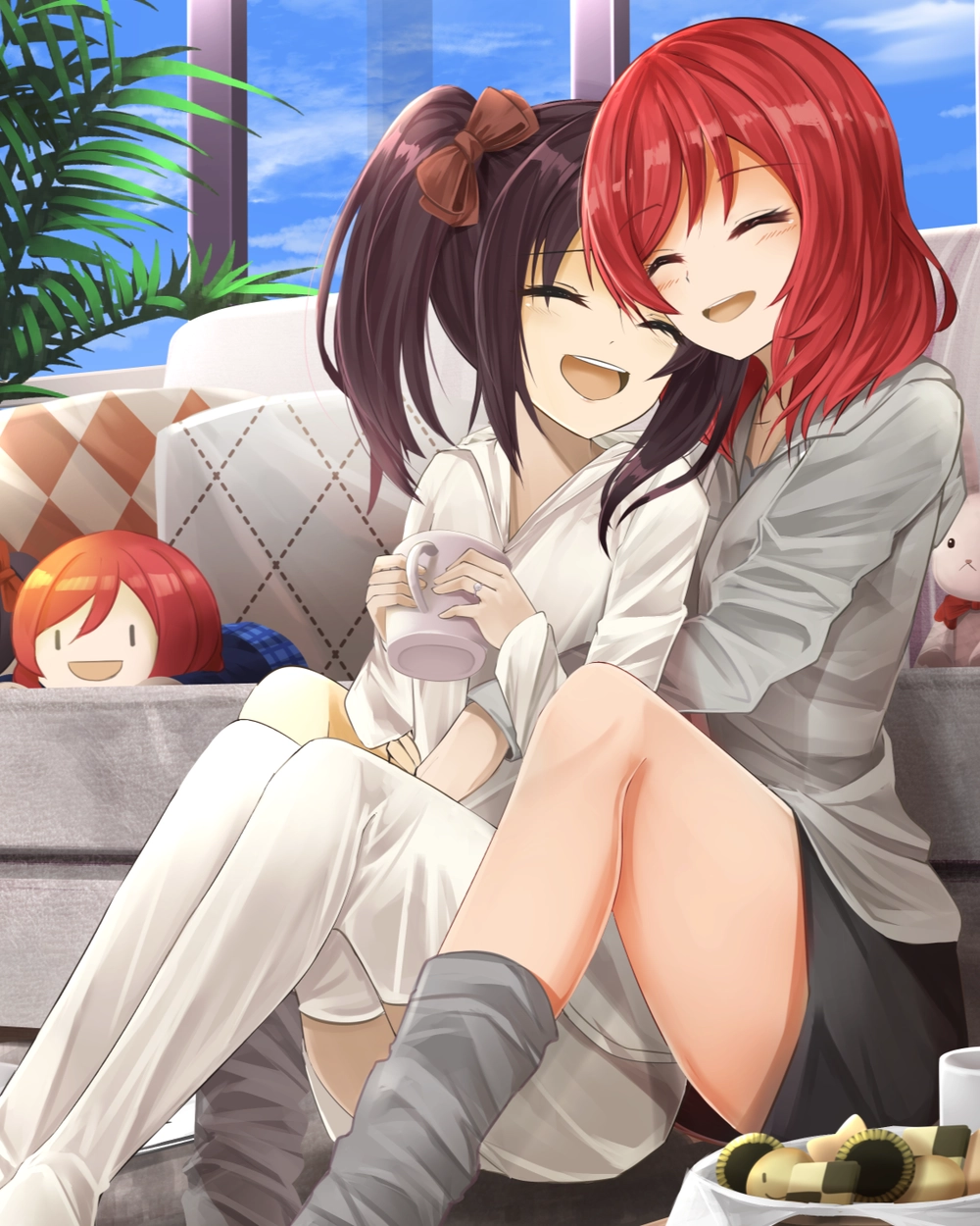 hình ảnh anime cặp đôi cute trong mùa xuân