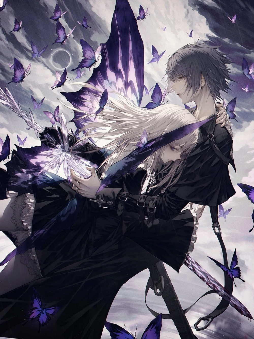 hình ảnh anime cặp đôi cute trong thế giới giả tưởng