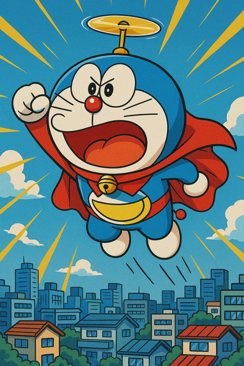 ảnh doraemon anime cute màu sắc tươi sáng 