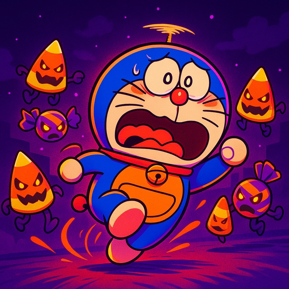 ảnh doraemon sợ ma