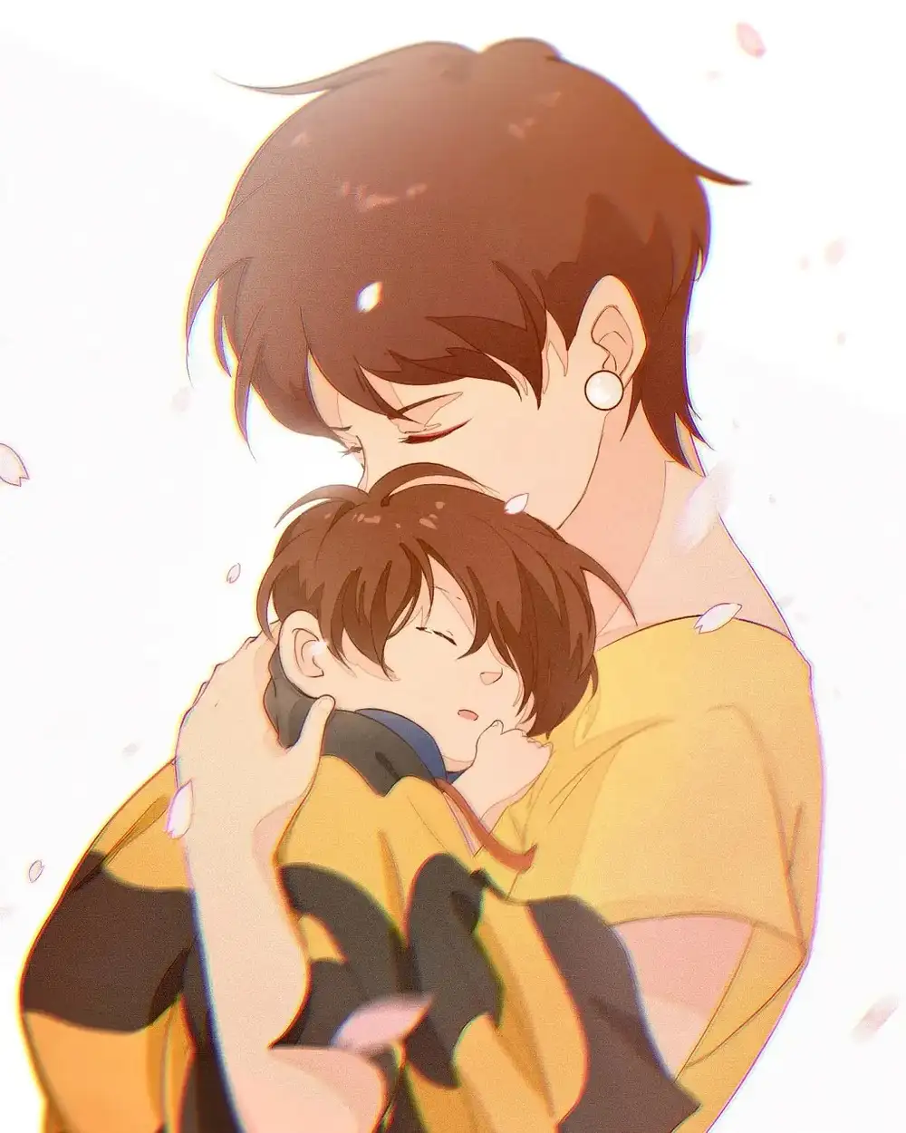 ảnh anime gia đình sum vầy hạnh phúc 