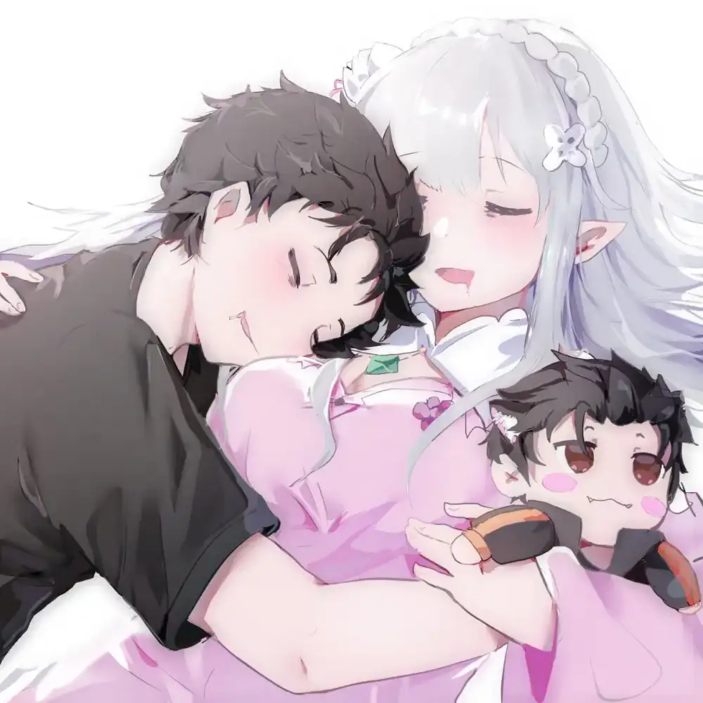 ảnh anime gia đình trong khung cảnh mùa hè 