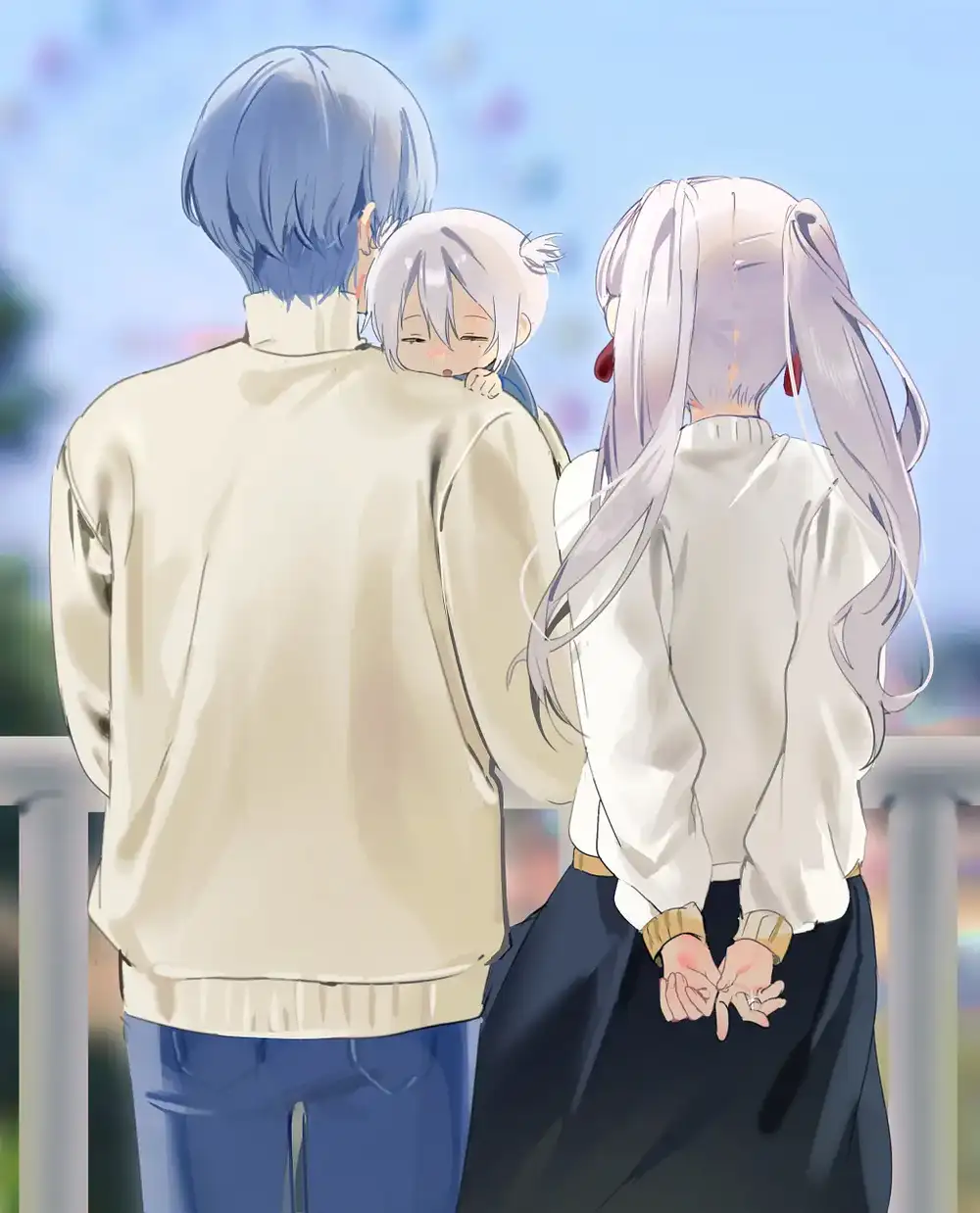 ảnh anime gia đình hiện đại 